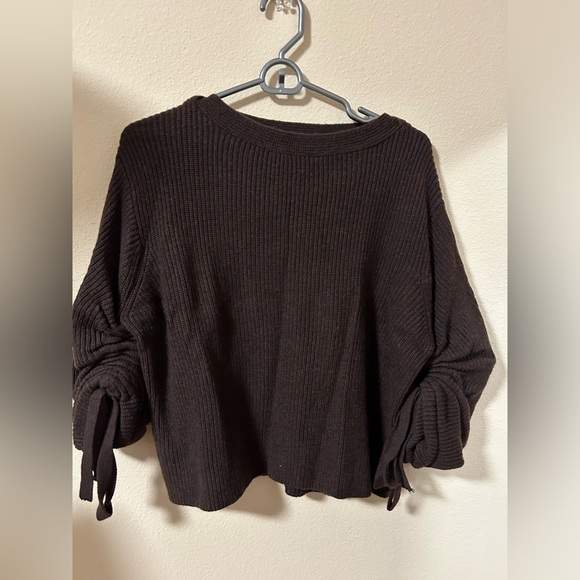 Women’s Cashmere Wool Blend Sweater Ivory White & Brown Color Available - Picture 8 of 11